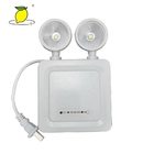 Rotatable Twin Spot Emergency Light , Withe Plastic LED Emergency Light