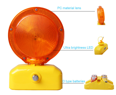 Ultra Bright LED Barricade Warning Lights , Waterproof Traffic Barricade Light
